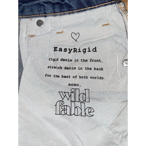 Wild Fable Junior Teens High-Rise EasyRigid Distressed Denim Shorts Size 0 - Picture 9 of 12